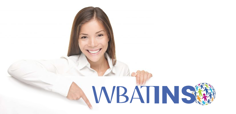 Smiling-woman-pointing-down-wbats